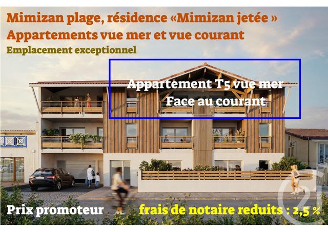 Appartement F5 à vendre - 5 pièces - 93.64 m2 - MIMIZAN - 40 - AQUITAINE - Century 21 Group Immo